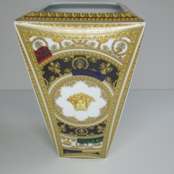 Versace I Love Baroque and Roll Porcelain Vase 9 1/2" tall Rare and Original - Picture 2 of 11